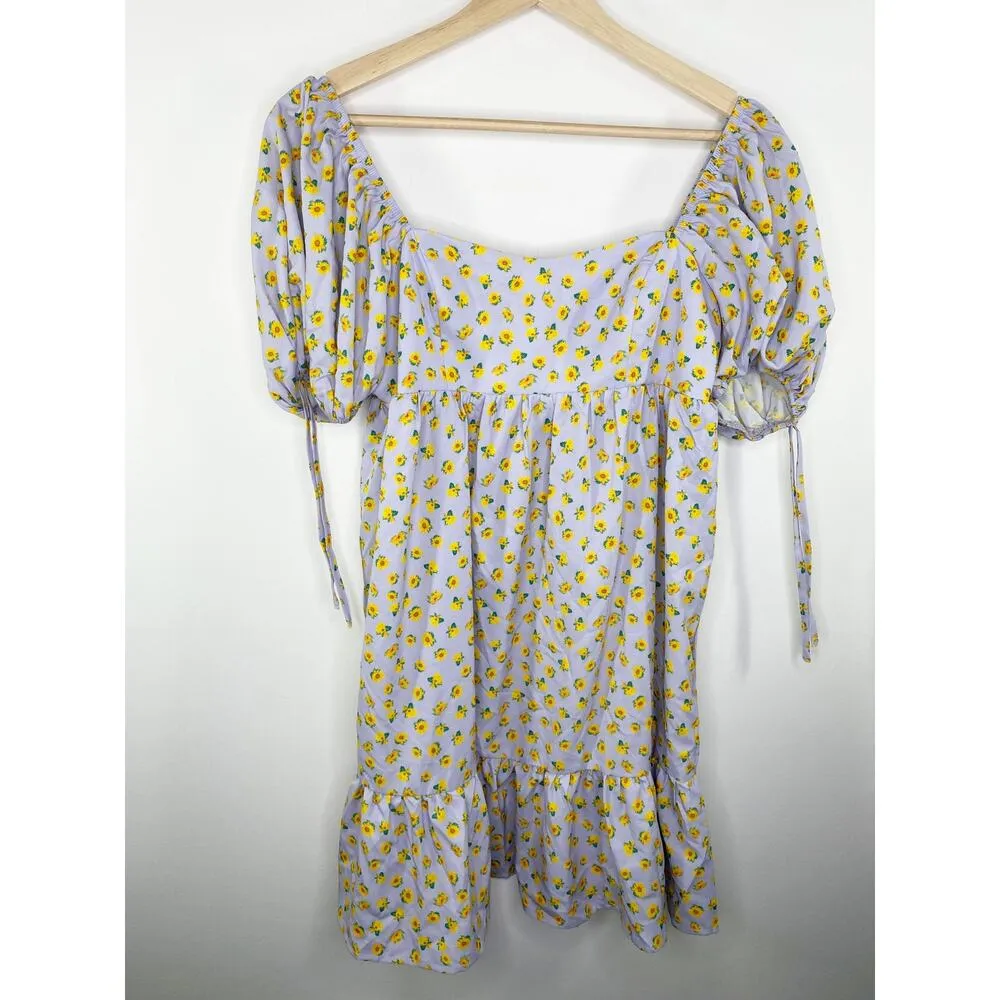 Shein Womens Babydoll Sunflower Mini Dress Size S NWT Sundress Cottagcore - Image 8