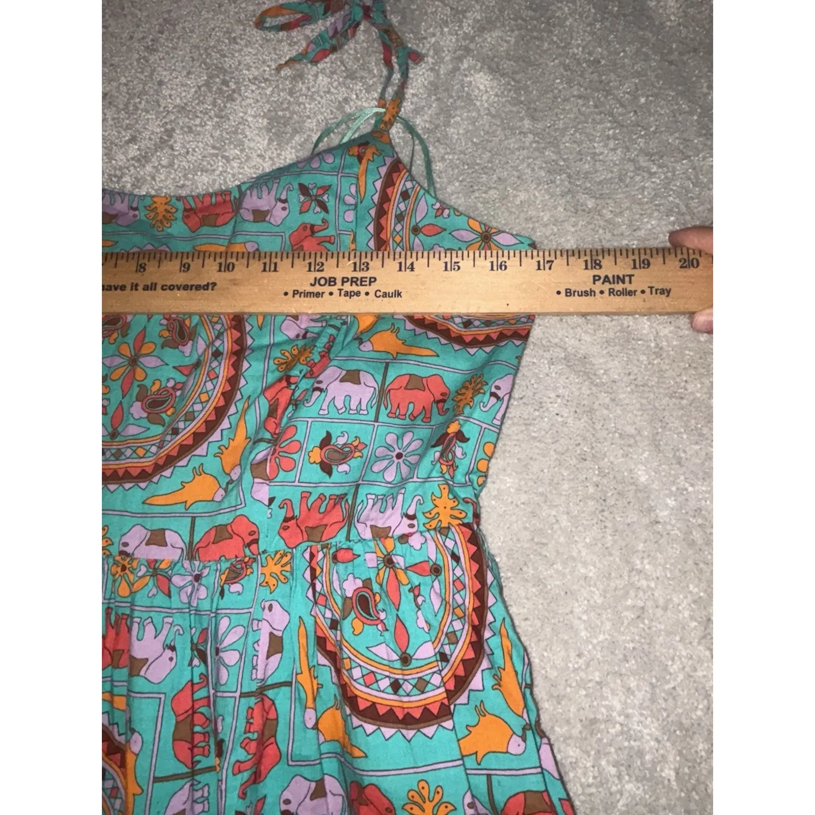 Drake's For J Crew Tiled Elephant Tie Shoulder Sun ‎ Dress 6 - Image 11