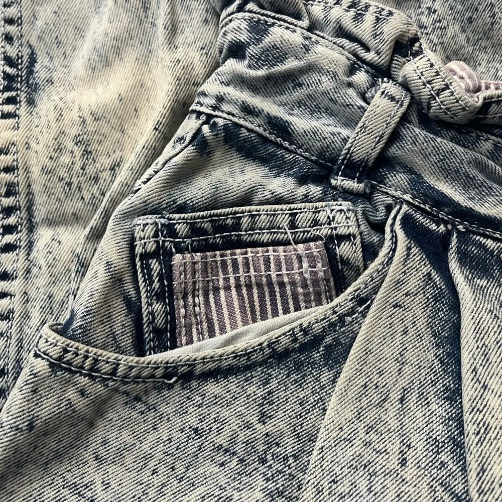 Jordache Vintage Paper Bag Waist Balloon Leg Jeans Stonewashed Blue Size 11 - Image 4