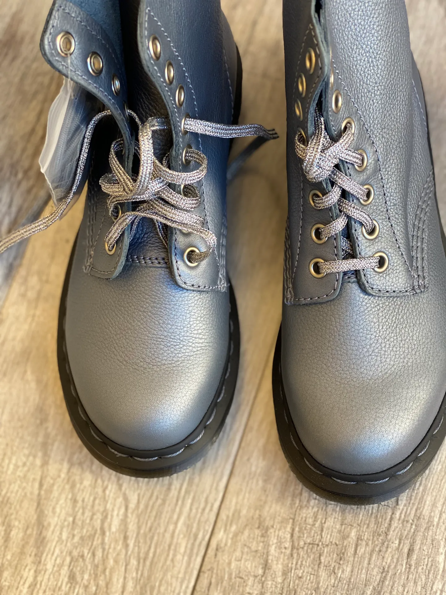 Gunmetal Combat boot size 6 - Image 4