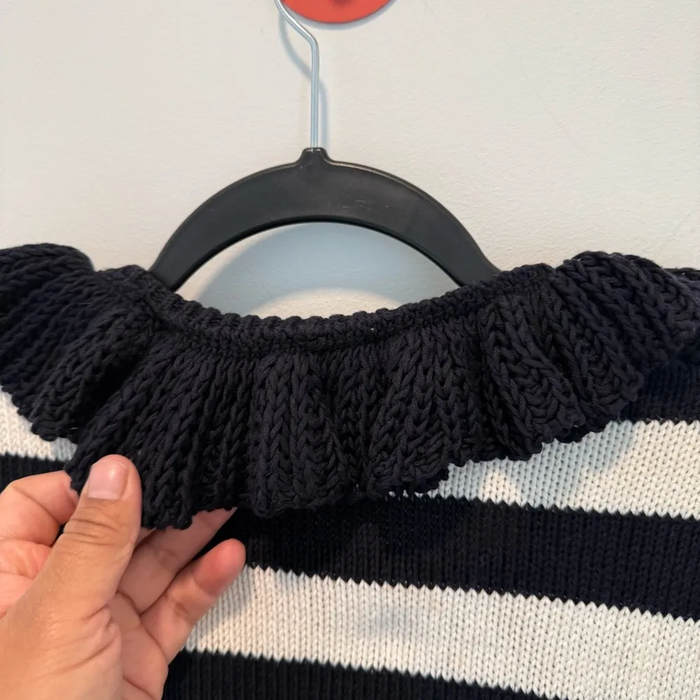 Moschino Striped Ruffled Cropped Cardigan size us 8 - Image 6