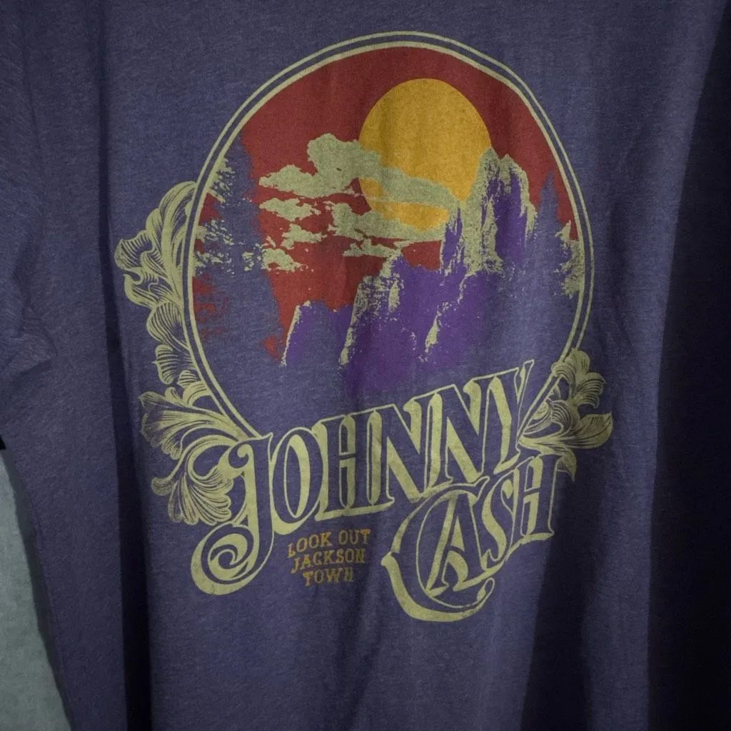 Purple Graphic “Johnny Cash” T - Image 2