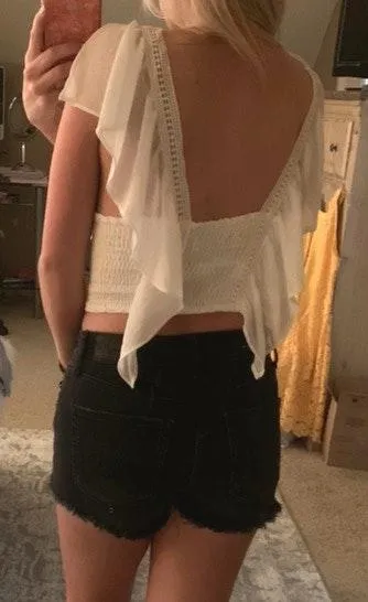 DO+BE White Crop Top - Image 2