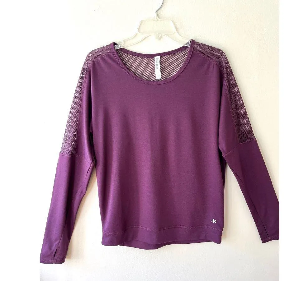 Kyodan Sz M Lightweight Open Mesh Long Sleeve Running Shirt Top Thumbholes - Image 11