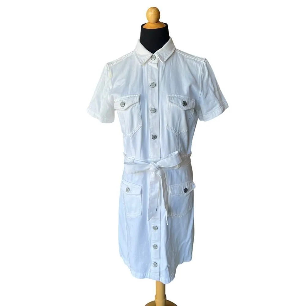 RAILS DANICA WHITE DENIM DRESS SIZE S - Image 5