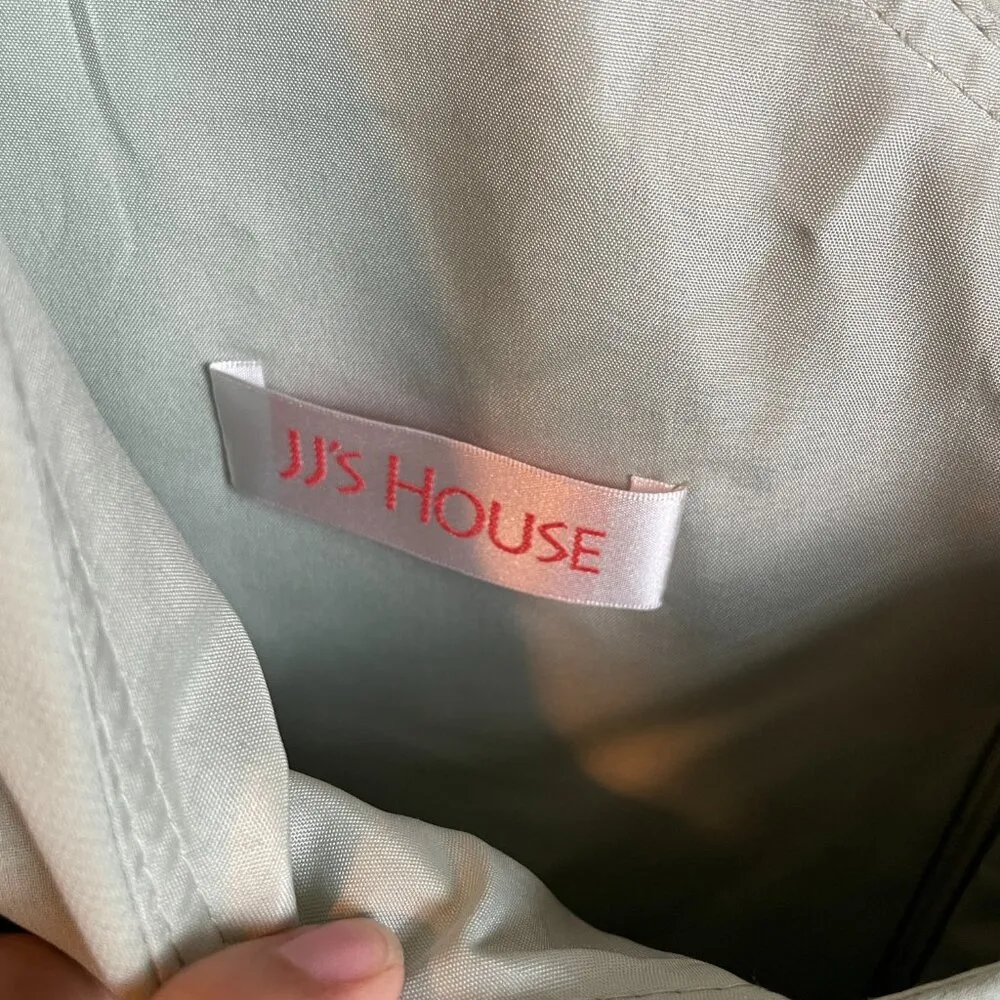 JJs House Dress Sage Size 14 V-Neck Knee-Length Chiffon Mother of Bride Wedding - Image 10