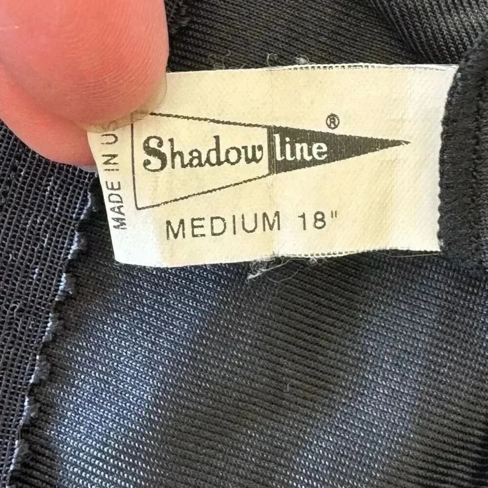 Shadow Line Black Vintage Ultra Sheer Nylon Hi Waist Long Leg Tap Panties SZ M - Image 3