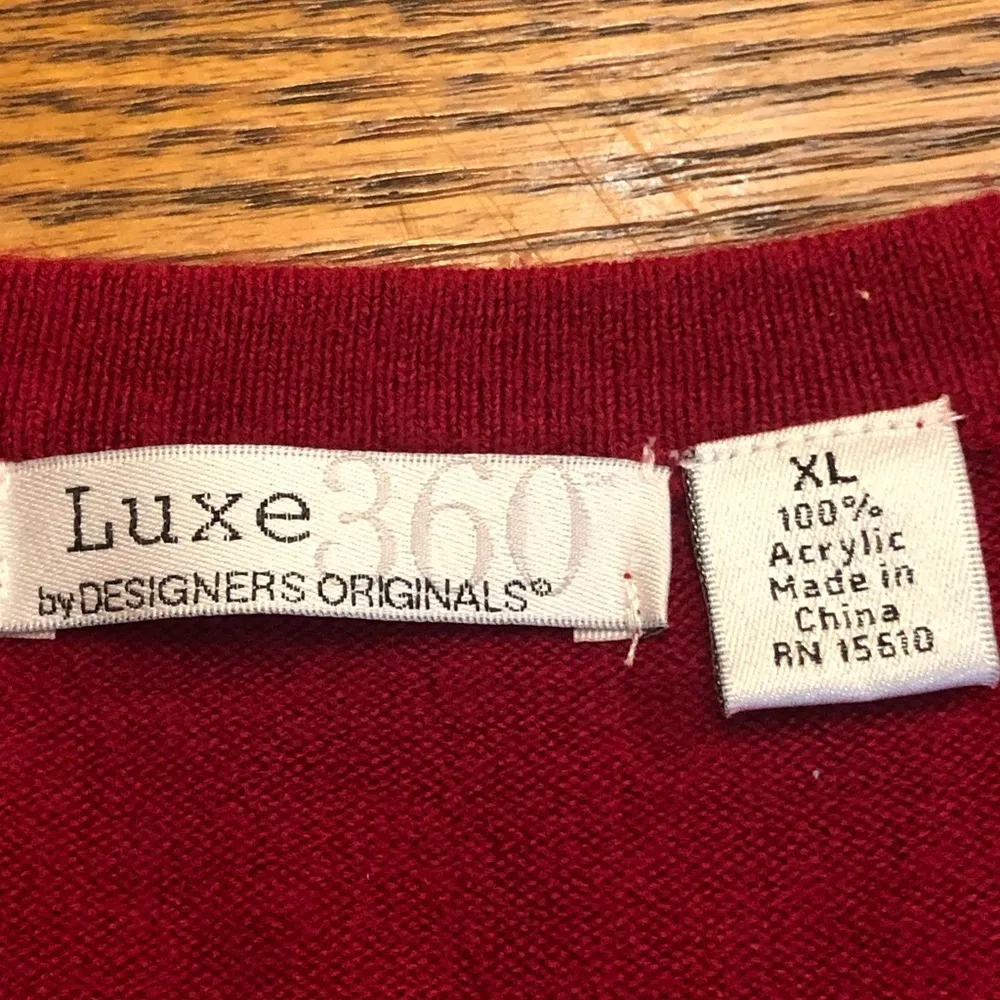 Luxe 360 by Designers Originals Red Sweater XL - Image 5