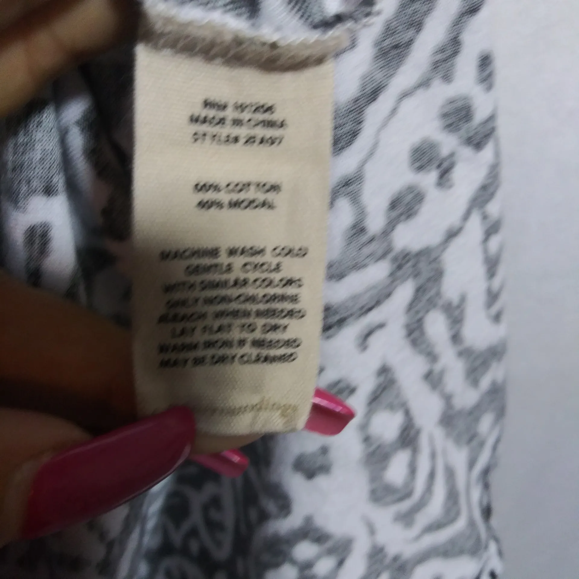 Soft Surroundings Black and White Patterned Short Santiago Gaia Dress Size M - Image 6