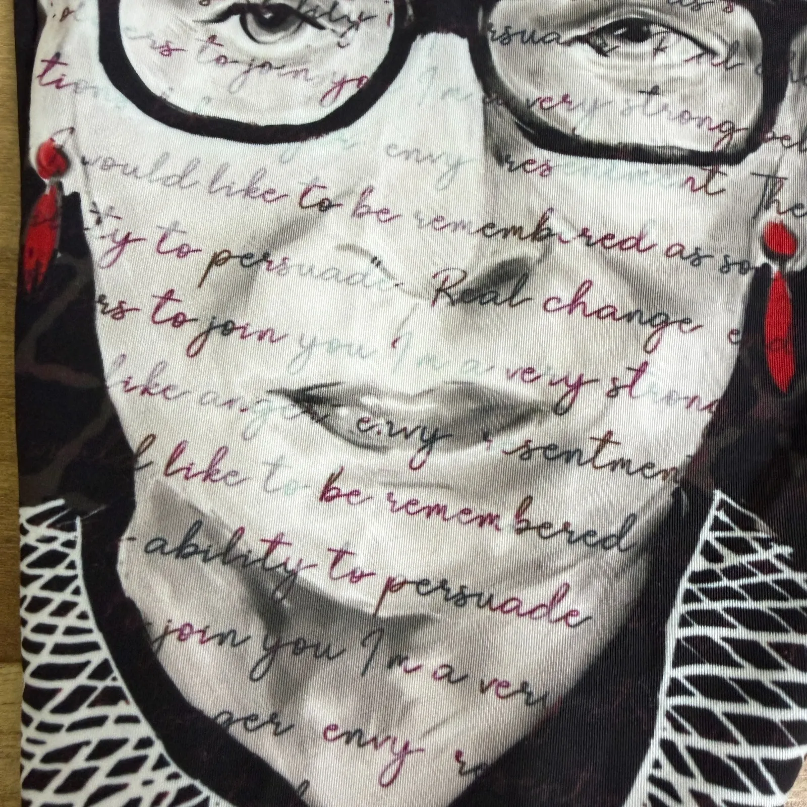 Yoga Democracy RGB Ruth Bader Ginsberg Leggings Womens Small Black Gym Stretch - Image 6