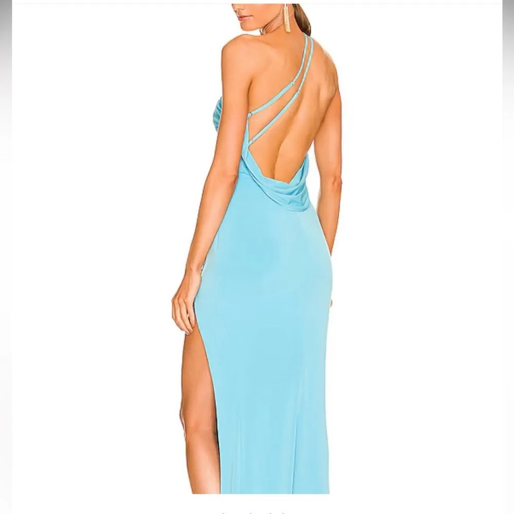 Katie May Revolve, Cyan, Winnipeg Gown, Medium, One shoulder - Image 2
