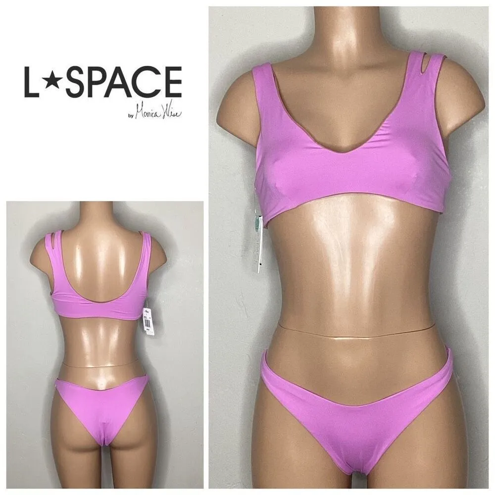 New. L*SPACE lilac teeny bikini. L-top/M-bottom. Retails $176 - Image 2