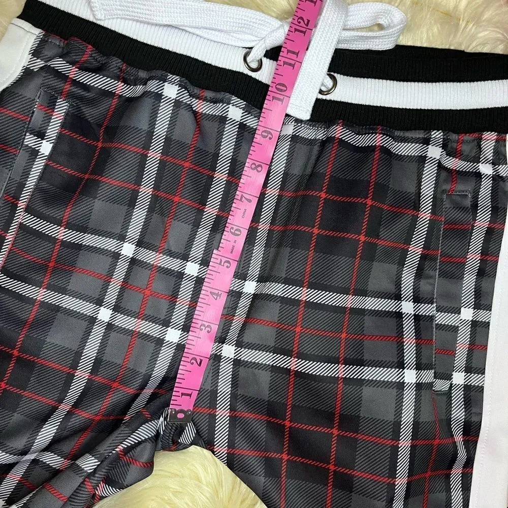 Screenshot plaid red/black/white joggers sz medium Red - Image 8