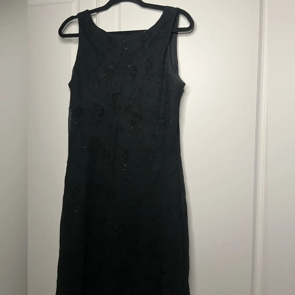 Vintage 90s Little Black Slip Dress - Image 2