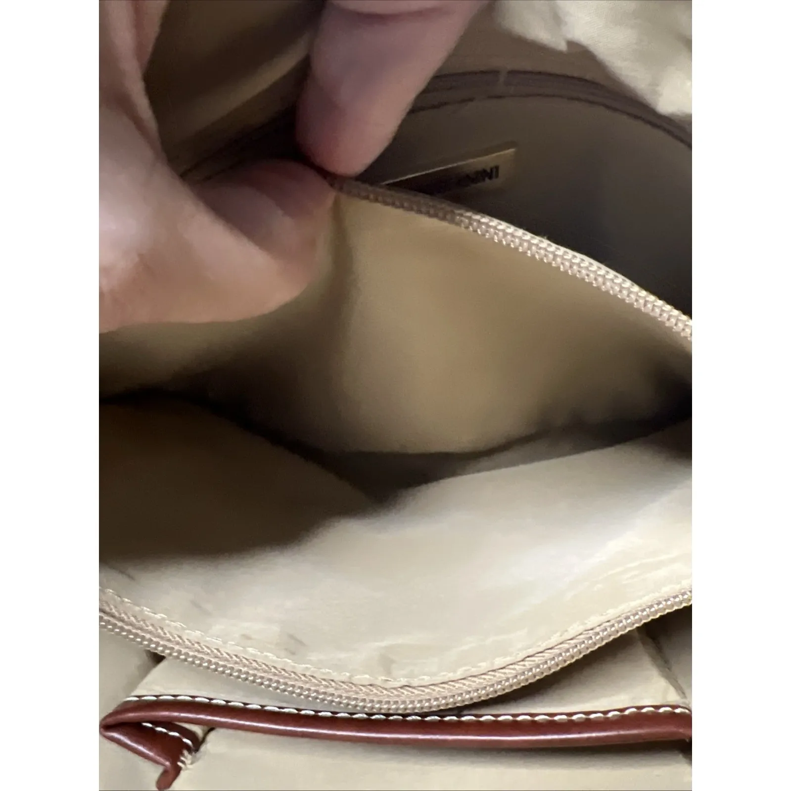 GIANI BERNINI Turn-Lock Glazed Dome Satchel Saffiano Brown - Image 6