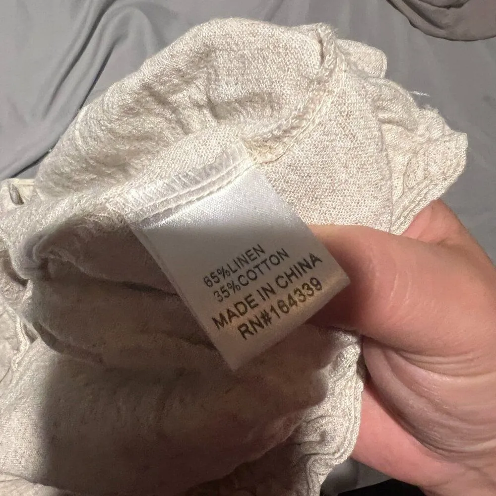 Petal and Pup Hawthorne Linen Blend Wide Leg Crop Pants size 6 - Image 12