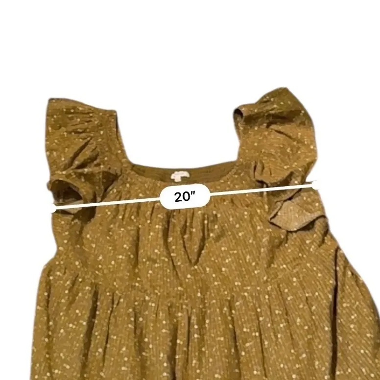 Madewell Ruffle Sleeve Tiered Midi Dress XXL Olive Daisy Stitch Cottagecore - Image 9