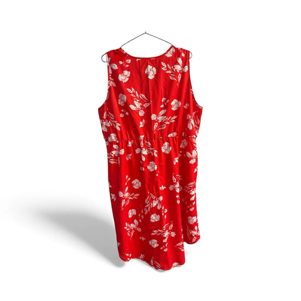SHEIN Red Floral Midi Dress - Image 2
