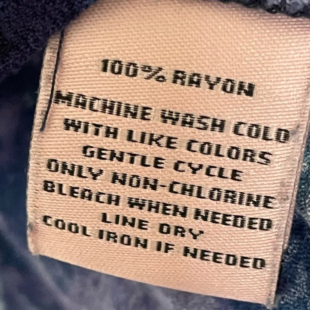 Juicy Couture Purple with Blue Empire Waist Babydoll Cap Sleeve Top size Large - Image 5