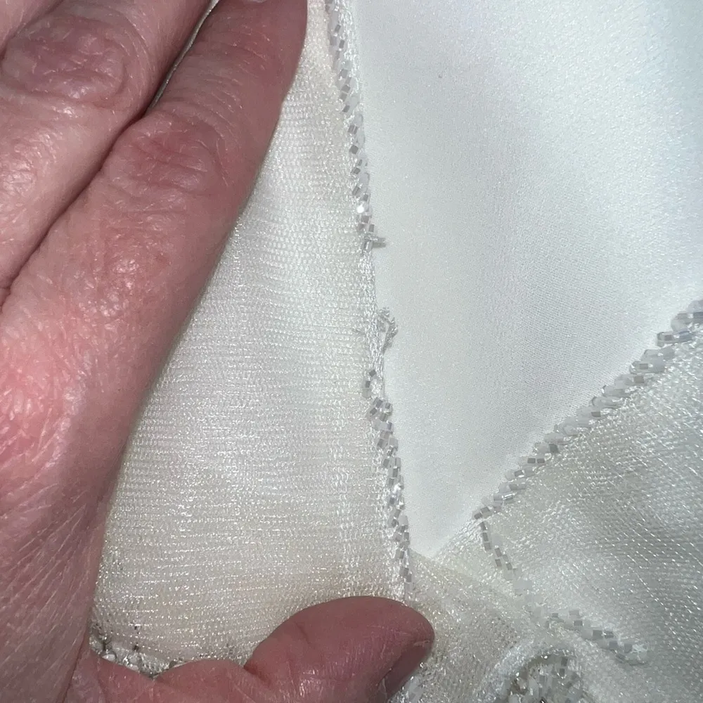 Beautiful Vintage Y2K Maggie Sottero Chiffon Wedding Gown! White Size 14 - Image 9