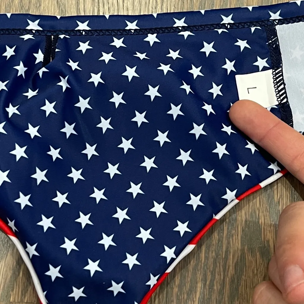 Red and Blue Star Striped Bikini Set Size undefined - Image 6