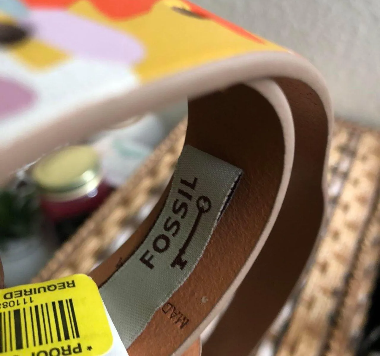 multi-colored floral colorful boho indie hippie summer beach belt silver tone buckle-M. - Image 4