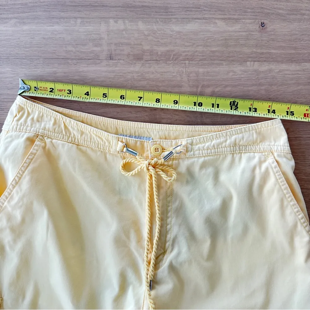 VINTAGE White Stag Cargo Shorts Size 10 29" Yellow 100% Cotton Rope Tie Coastal - Image 6