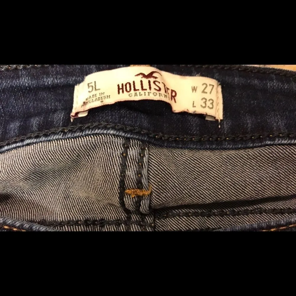 Hollister Skinny Blue Jeans Size 5 Long Streetwear - Image 5