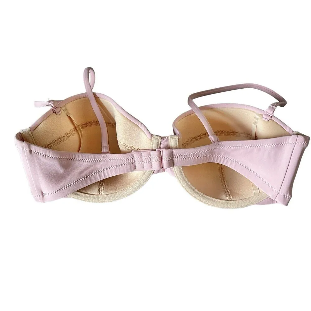 J.Crew Size 32D Pink Underwire Bikini Swim Top H8235 Travel Vacation Tropical - Image 2