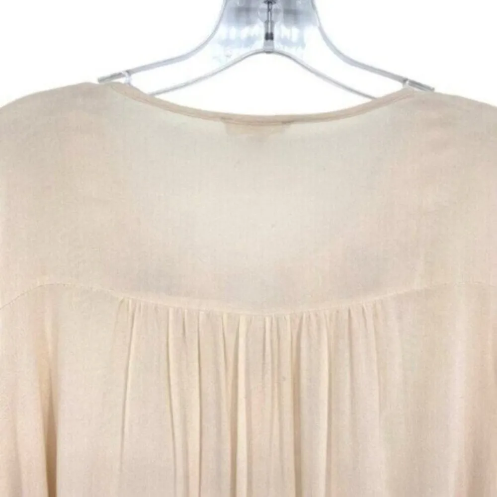 Oddy Embroidered Cream Boho Peasant Top - Image 10