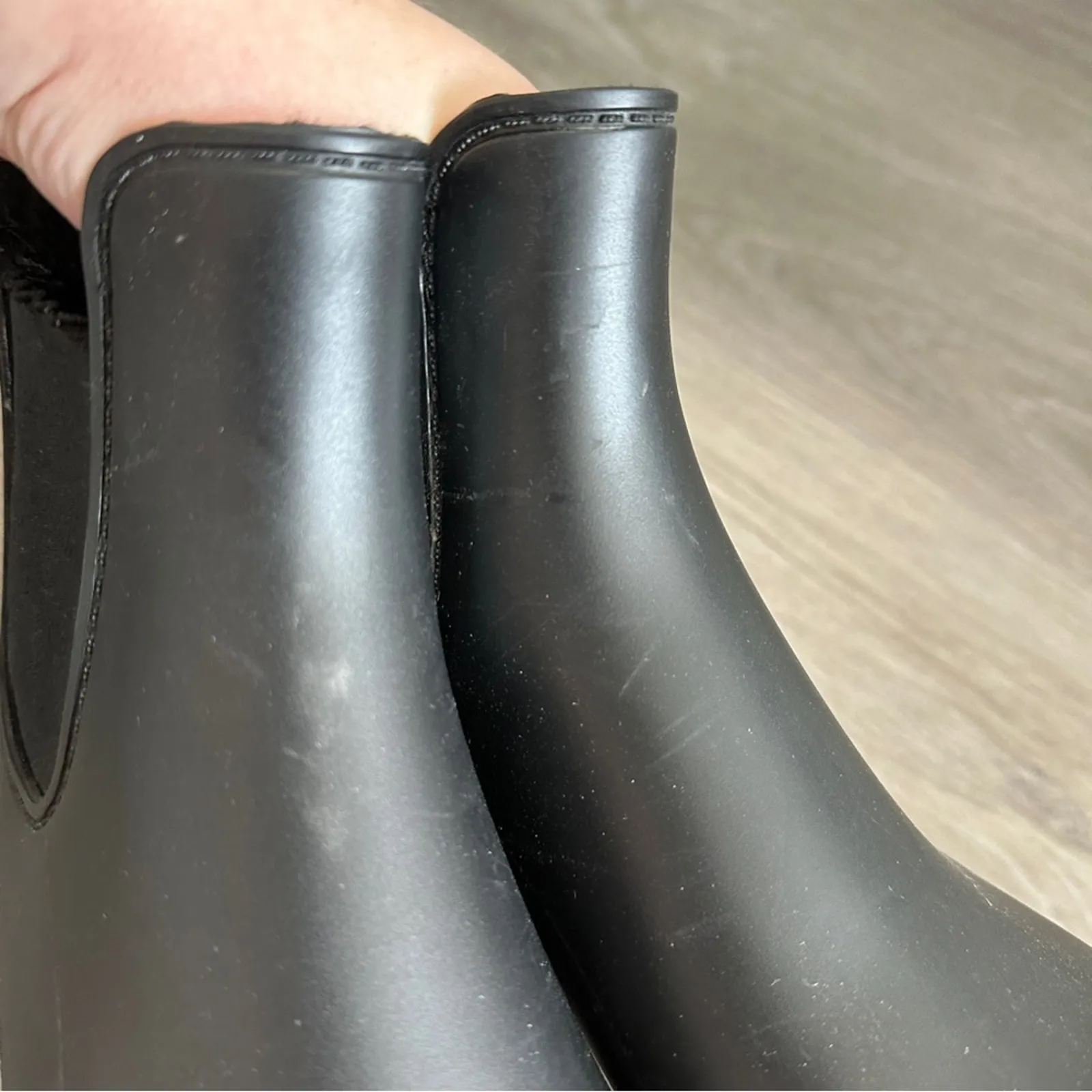 Sam‎ Edelman Tinsley Women's Black Matte Pull On Ankle Rain Booties Size 8 - Image 10