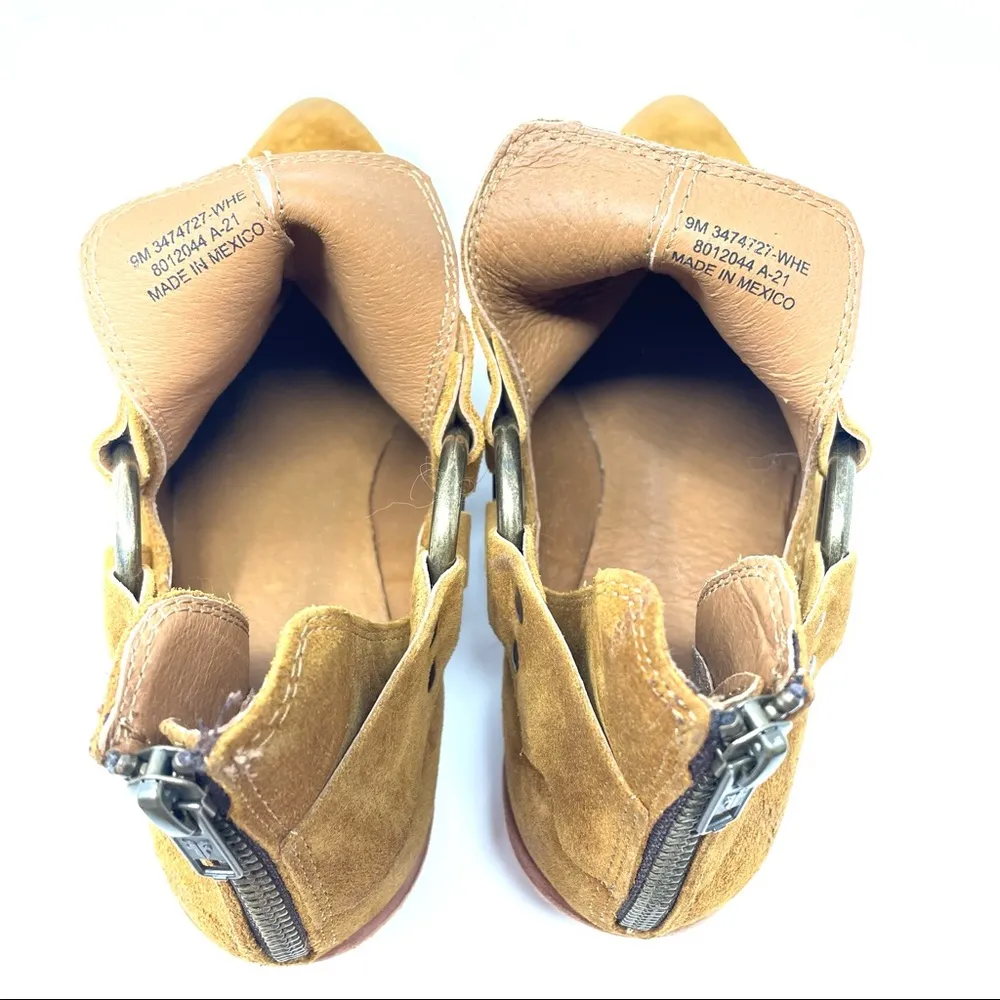 Ray Harness Back Zip suede western booties, size 9 - NWOT - Image 10