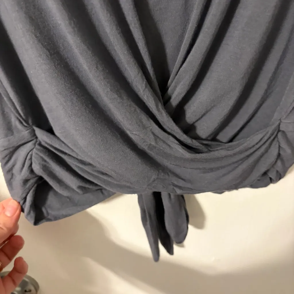 Heavenly by Victoria’s Secret Grey Women’s M Cropped Tie Back Tee Soft Stretchy - Image 5