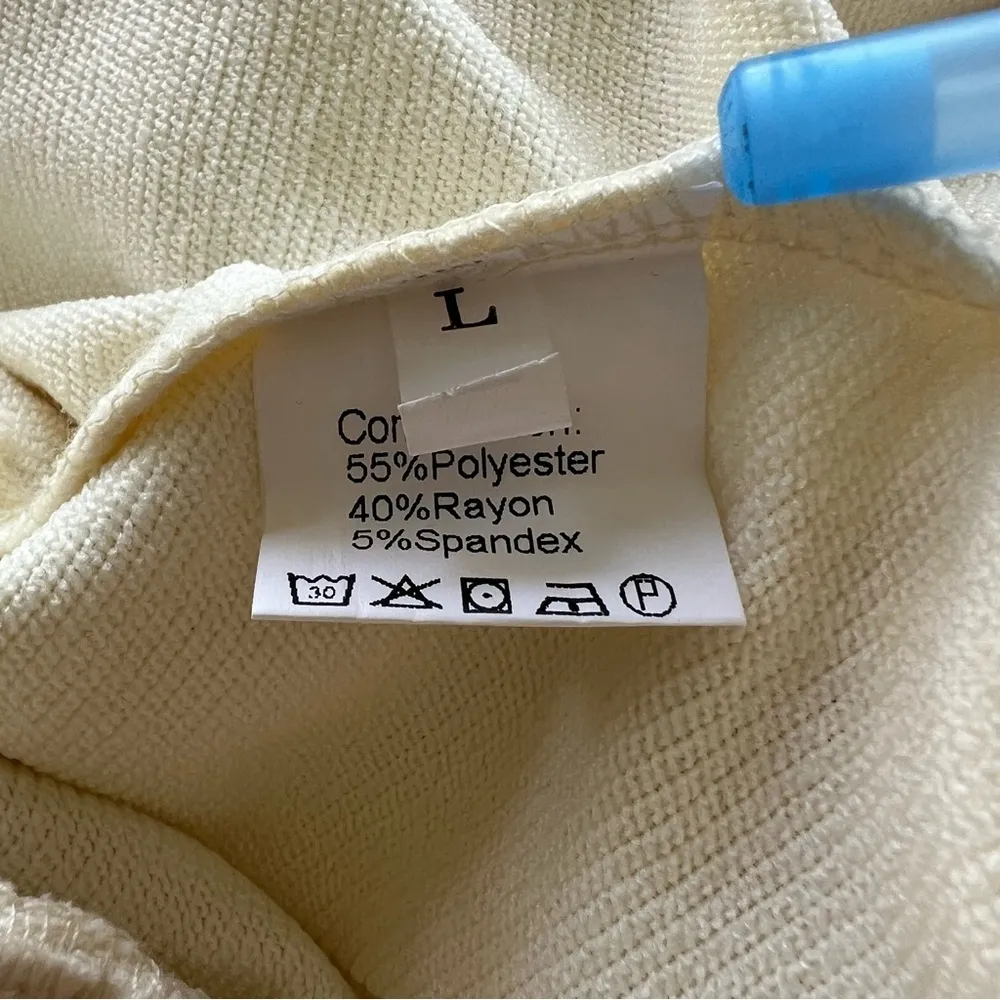 Cream Knit Full Leg Pull - Image 7