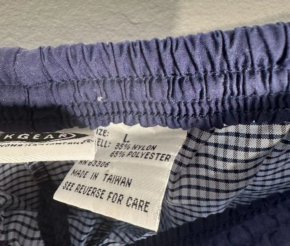 Vintage 90s Tek Gear Womens Shorts Large Blue Pull On Elastic Waist Nylon Blend - Image 8