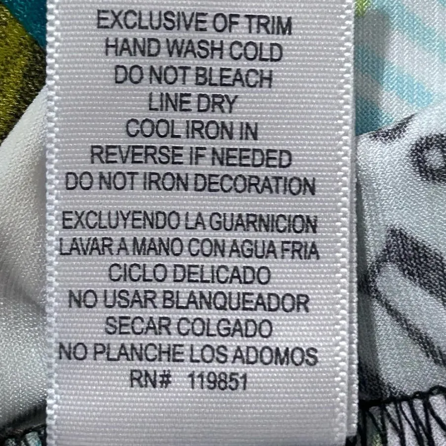 Heart Soul‎ Women's Teal Black White Embellished Scoop Neck Tank Size M - Image 6