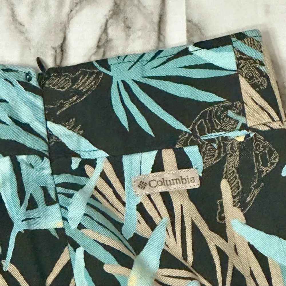 Columbia Blue A-line Mini Skirt River Resort Wear Lightweight Casual Tropical - Image 2