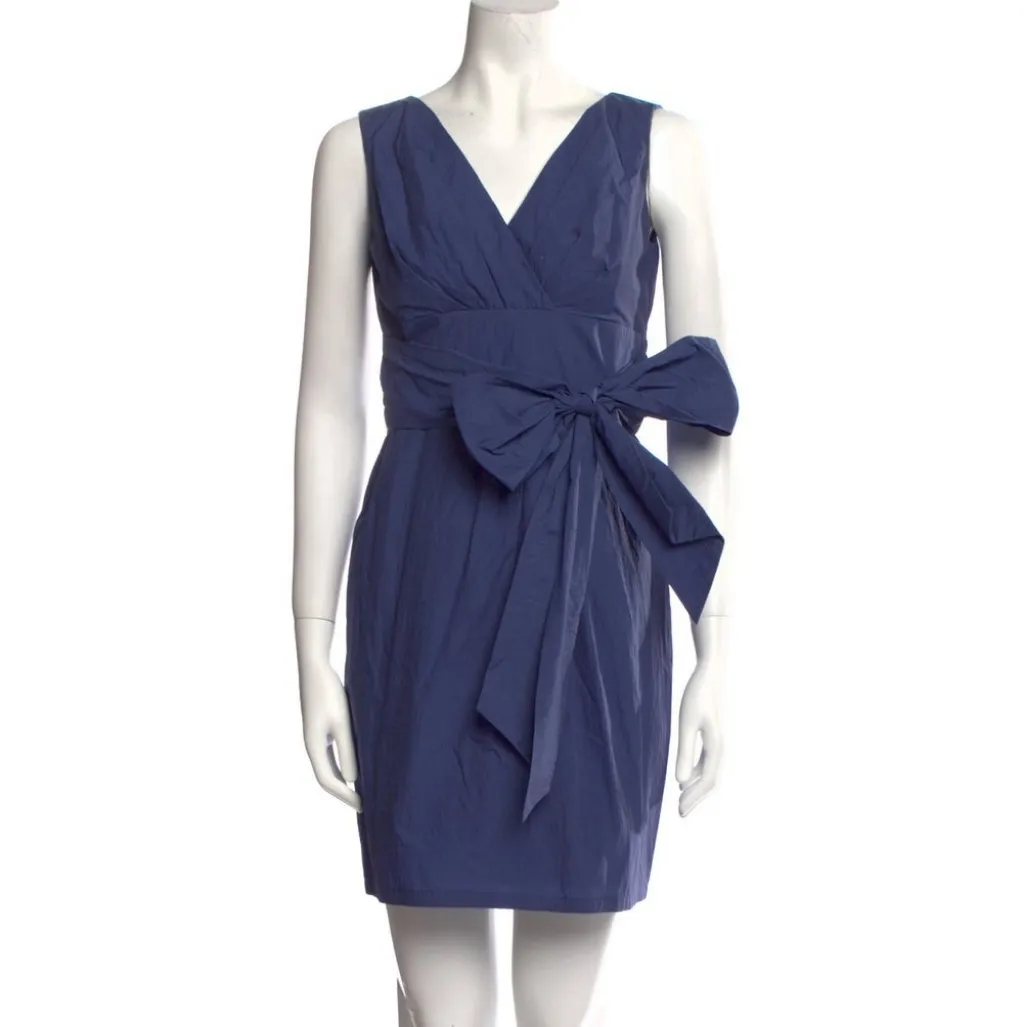 Max‎ Mara V-Neck Mini Dress Size 6 (M) - Image 5