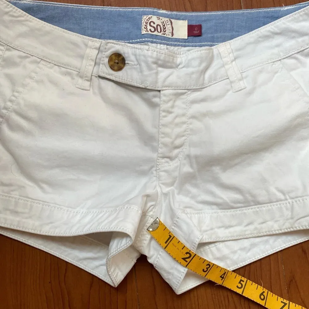 White cotton short shorts Size 0 - Image 6