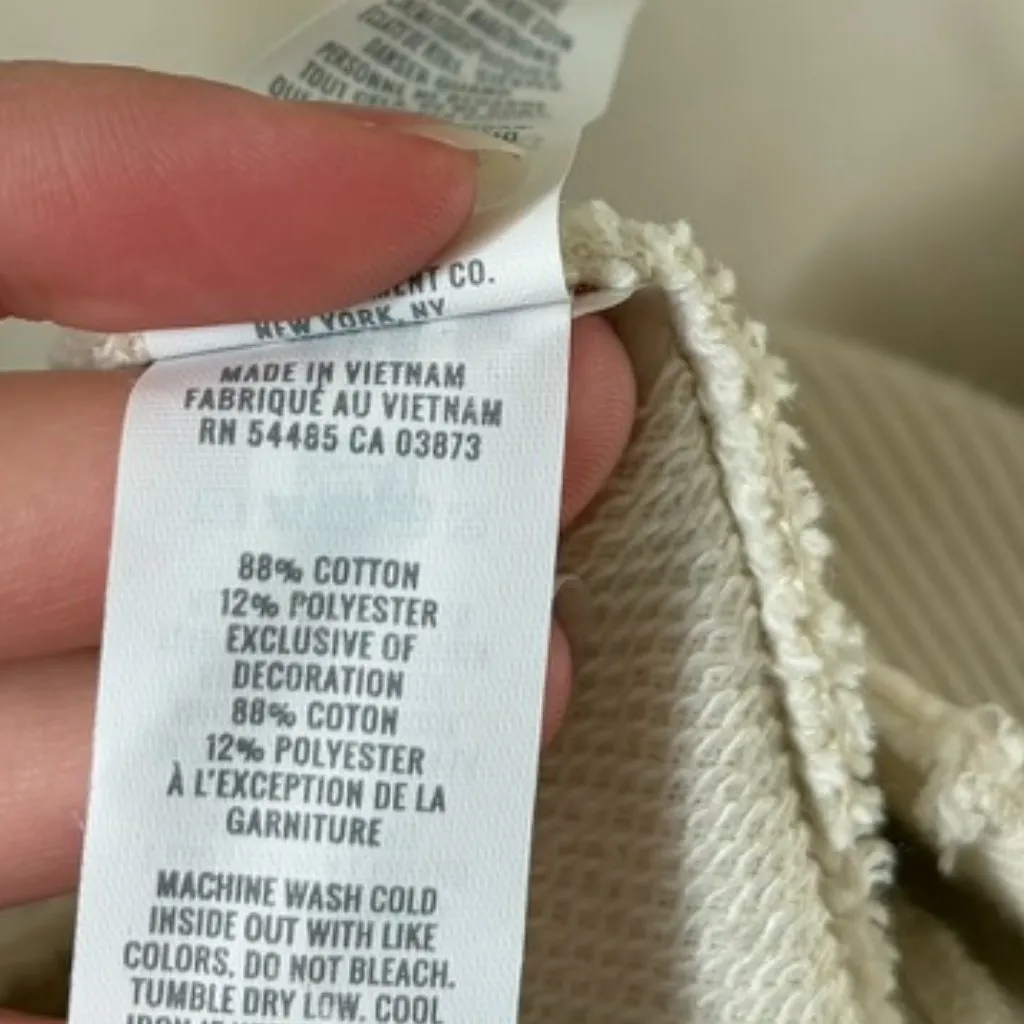 Aerie Beige Oversized Love Crewneck Women's XS - Image 4