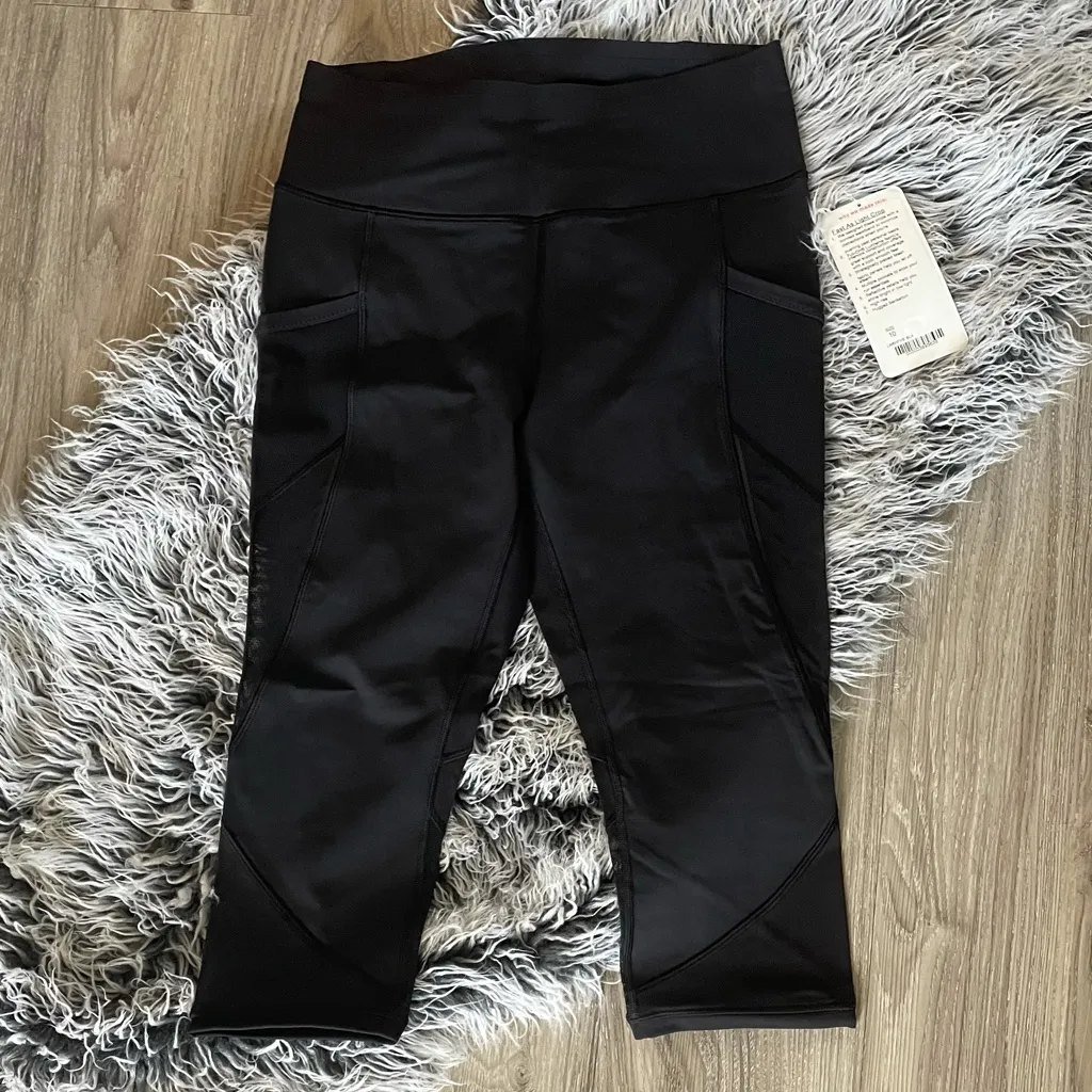 🖤🆕Lululemon Fast As Light Crop Black Mesh Leggings ✨NWT✨ - Image 6