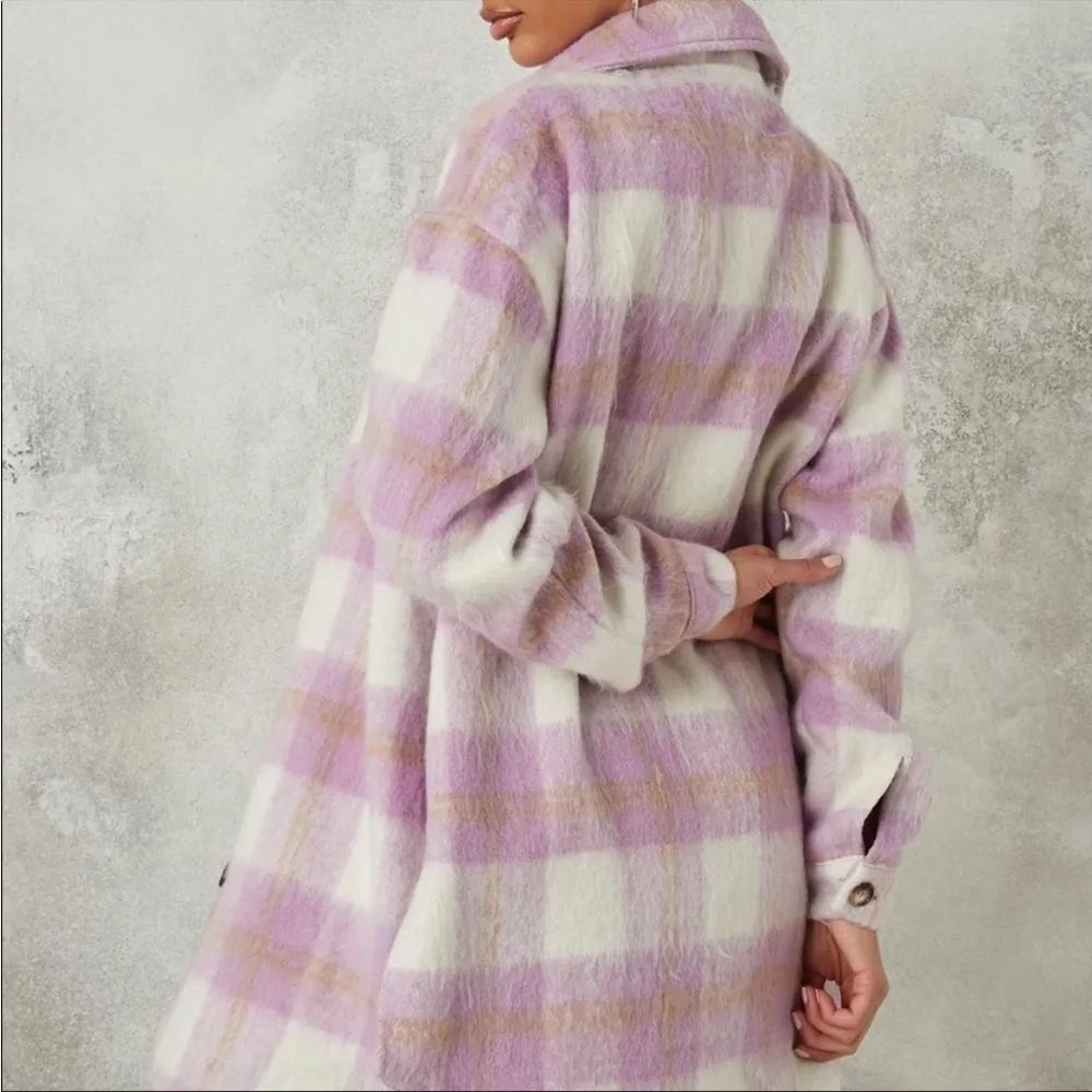 ✨ PLAID BUTTON DOWN SHACKET  COAT✨ - Image 10