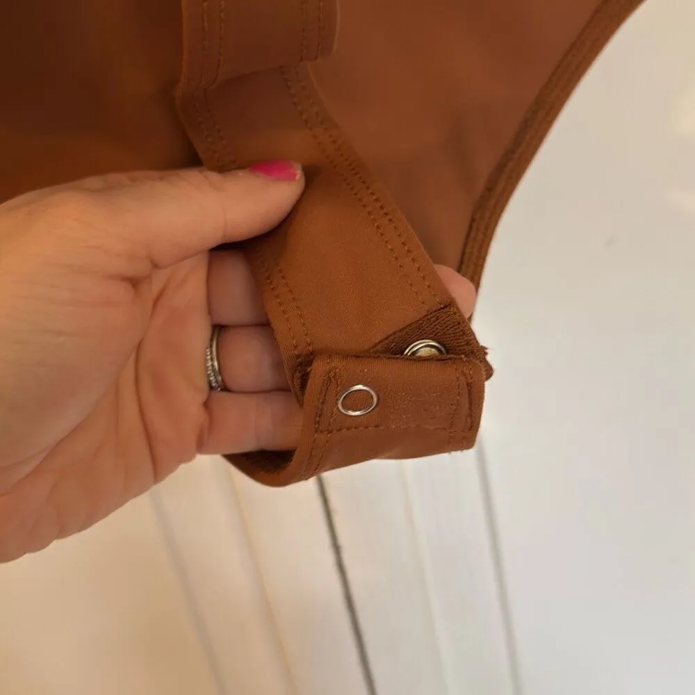 Good American brown square neck tank bodysuit 4 - Image 7