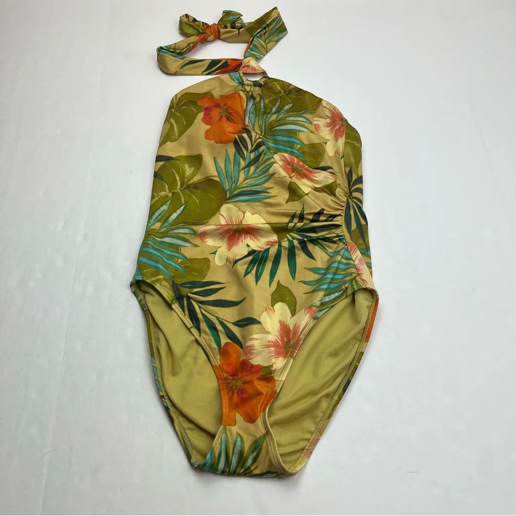 Lauren Ralph Lauren Women's Size 8 Printed‎ Halter Neck One Piece Swimsuit NWOT - Image 3