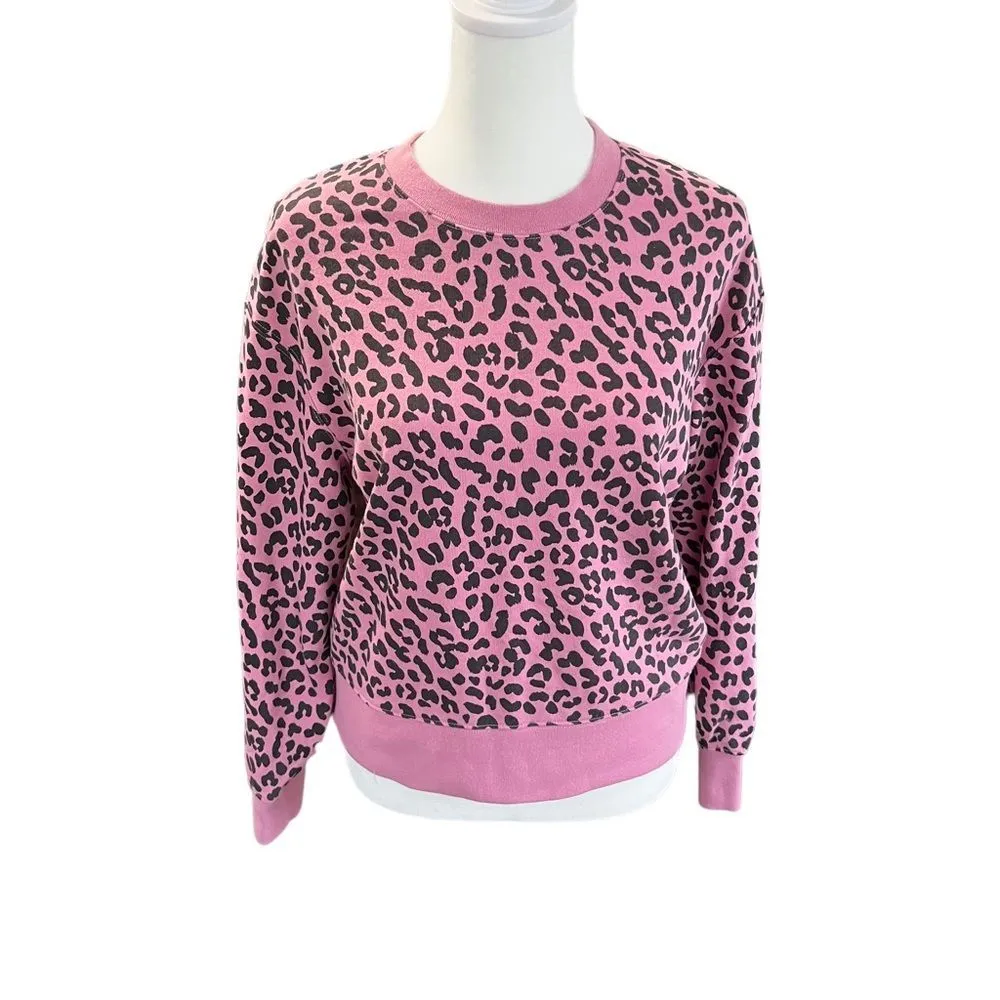 Rails Ramona Jaguar-Print Sweatshirt NWT XS – Pink & Black - Image 2