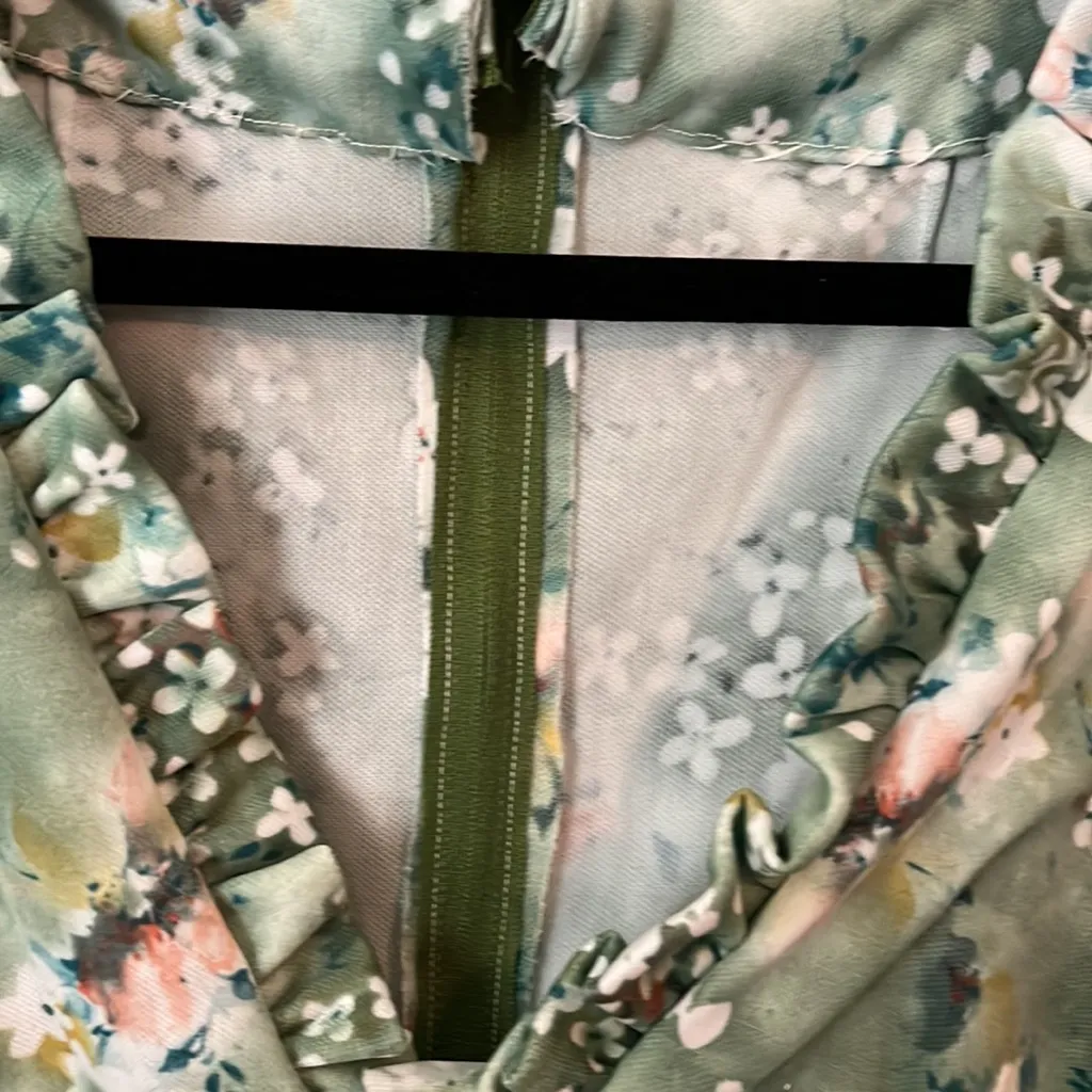 Vintage 60’s mini dress handmade! Green Size 12 - Image 5