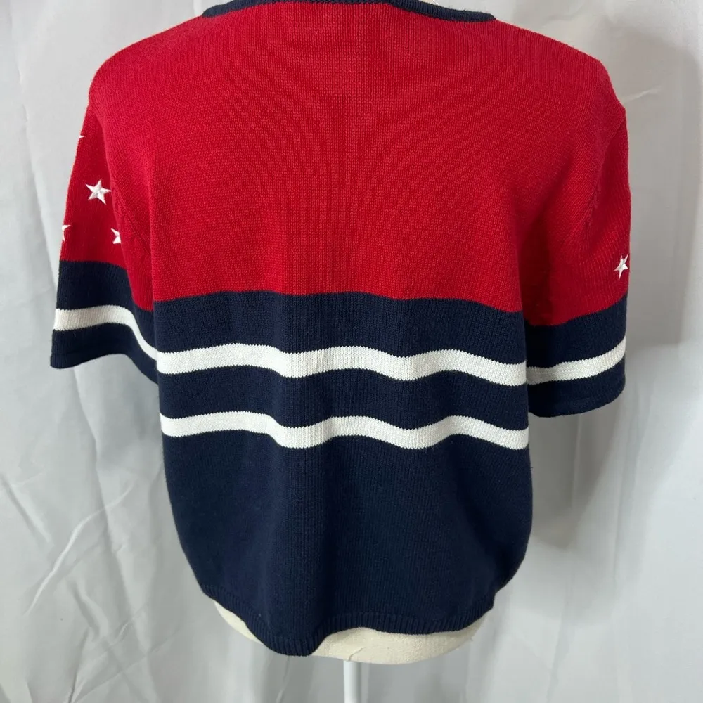 Vtg Norton Studio patriotic sweater Blue Size M - Image 9