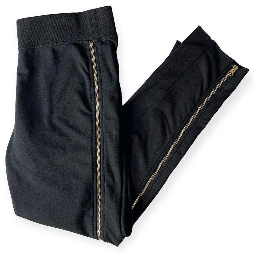Sundays NYC Zulu Slim Fit Zipper Sweat Pants (Black) - 2 - Image 2