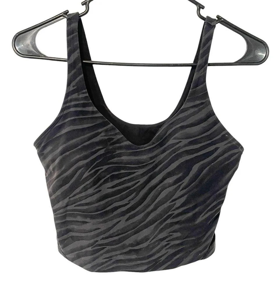 Lululemon Size 8 Align Tank Cropped Le Tigre Camo Deep Coal Multi Black - Image 2