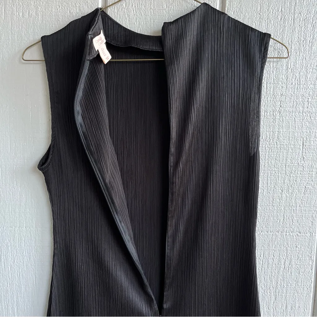 Camila Coelho Pleated Sleeveless Midi Dress in Black Size S - Image 8